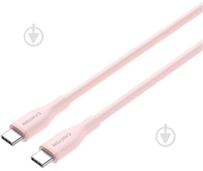 Кабель Canyon CC60SC10 Type-C to Type-C 60W 1 м розовый (CNS-CC60SC10PS) - фото 3 Кабель Canyon CC60SC10 Type-C to Type-C 60W 1 м розовый (CNS-CC60SC10PS) - фото 3
