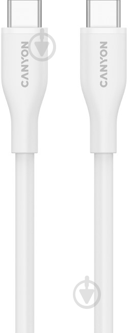 Кабель Canyon CC60SC10 Type-C to Type-C 60W 1 м білий (CNS-CC60SC10W) - фото 2 Кабель Canyon CC60SC10 Type-C to Type-C 60W 1 м білий (CNS-CC60SC10W) - фото 2