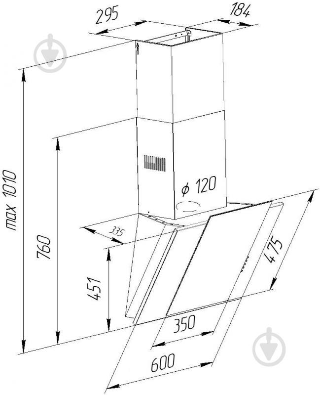ВІТРИНА! Витяжка Pyramida NR-MV 60 BLACK MU - фото 6