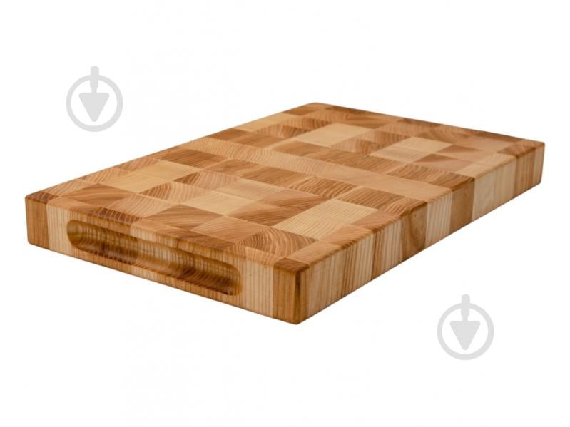 Кухонная торцевая разделочная доска Жива 30 х 45 х 4 см торцевая ясень - фото 1 Кухонная торцевая разделочная доска Жива 30 х 45 х 4 см торцевая ясень - фото 1