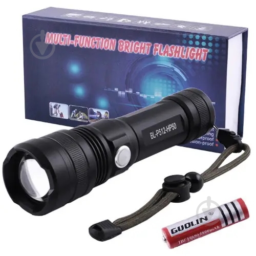 Ліхтарик Bailong тактичний P512-P50 чорний - фото 2 Ліхтарик Bailong тактичний P512-P50 чорний - фото 2