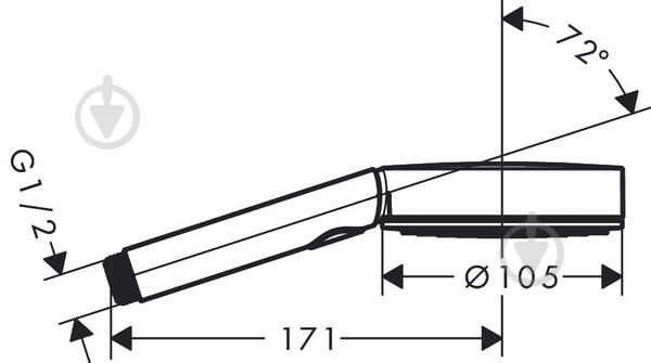Ручной душ Hansgrohe Pulsify Select Activation 24100000 хром - фото 2 Ручной душ Hansgrohe Pulsify Select Activation 24100000 хром - фото 2