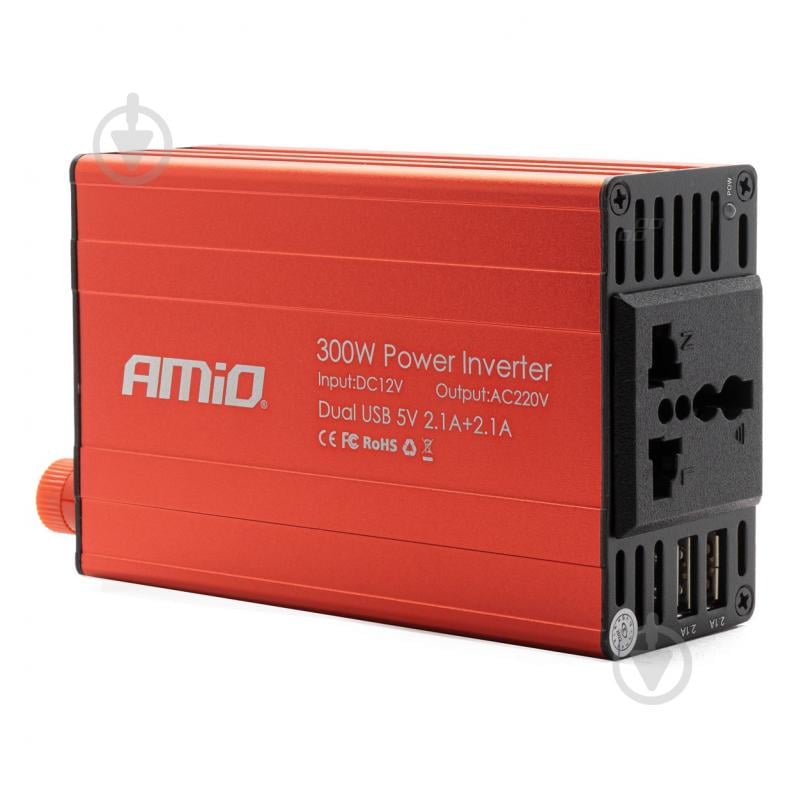 Инвертор автомобильный AMiO 300W 12V/220V - фото 1