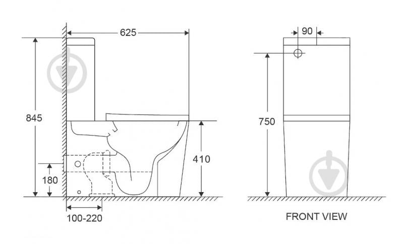 Унитаз-компакт Imprese VLTAVA TWIST с06509603TW - фото 3