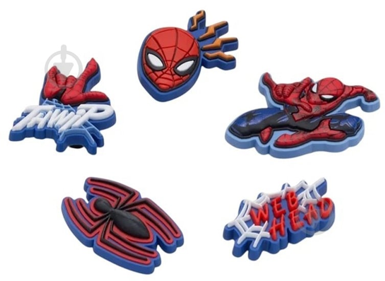 Джибитсы Crocs Spiderman 5Pck 10015108 - фото 2 Джибитсы Crocs Spiderman 5Pck 10015108 - фото 2