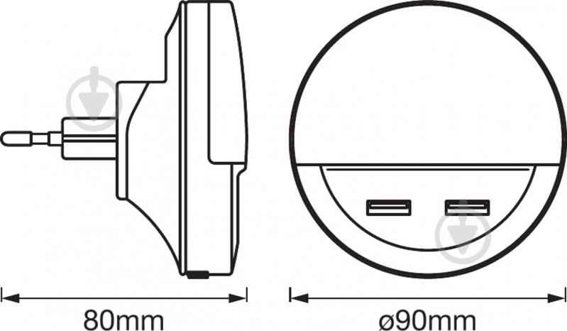 Ночник Ledvance Lunetta USB LED 13 Вт белый - фото 5
