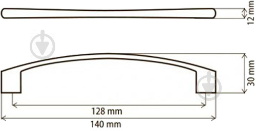 Мебельная ручка скоба DC D-001 G5 128 мм 67068 матовый никель - фото 4