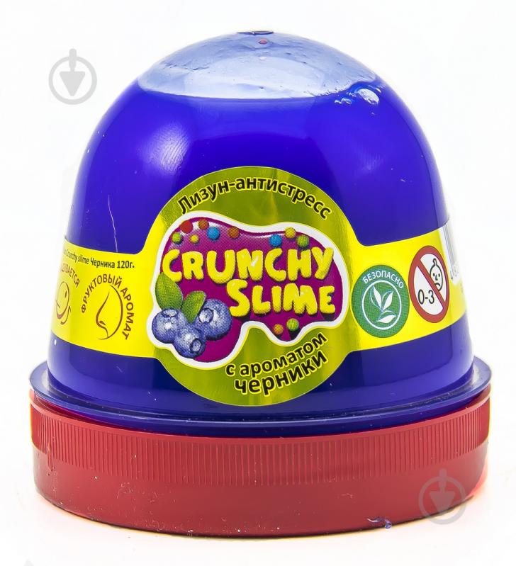 Слайм OKTO хрустящий Crunchy slime Черника 120 г 80082 - фото 1