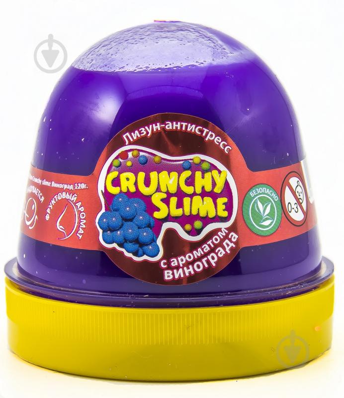 Слайм OKTO хрусткий Crunchy slime Виноград 120 г 80083 - фото 1