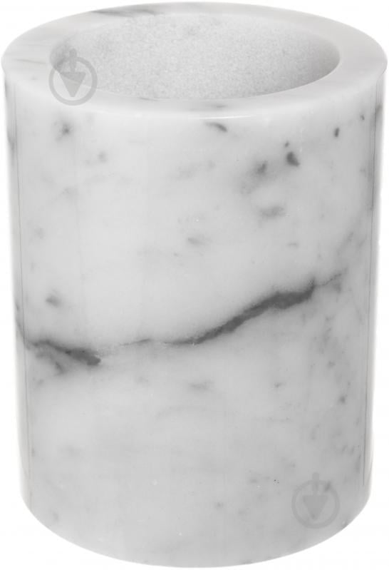 Стакан Sensio Marble 8x8х10 см белый - фото 1 Стакан Sensio Marble 8x8х10 см белый - фото 1