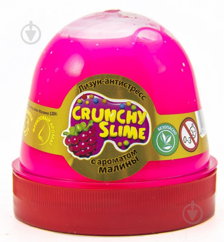 Слайм OKTO хрусткий Crunchy slime Малина 120 г 80085 - фото 1