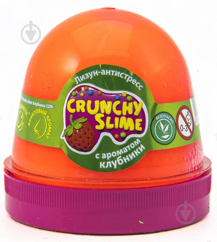 Слайм OKTO хрустящий Crunchy slime Клубника 120 г 80087 - фото 1