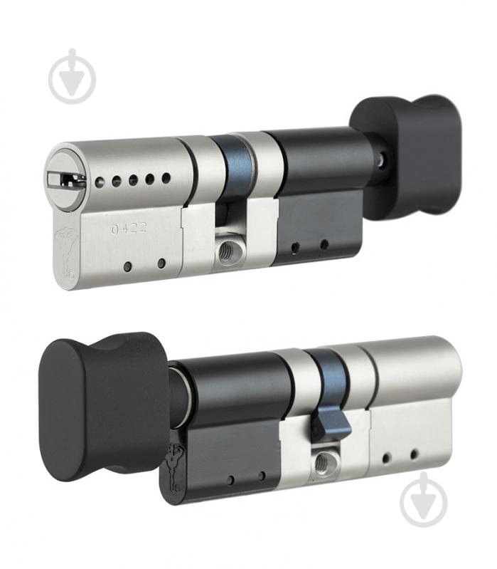 Цилиндр Mul-T-Lock MTL400/ClassicPro 35x35 ключ-вороток 70 мм черный/черный - фото 1