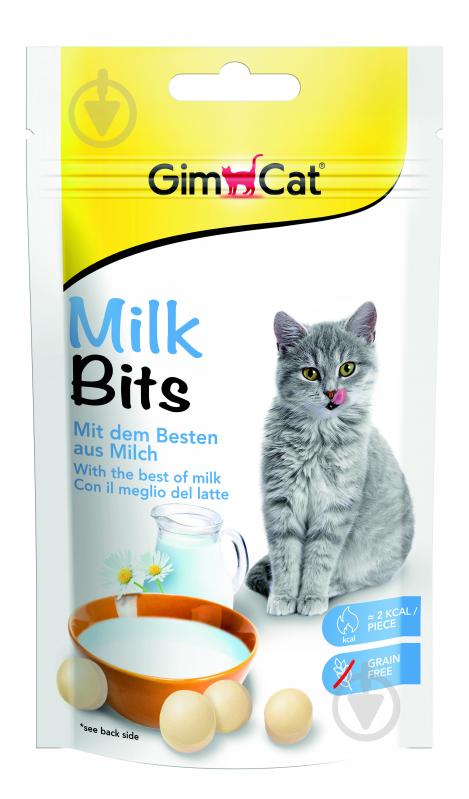 Ласощі GimCat вітамінізовані для котів MilkBits з молоком 40 г G-418735 - фото 1