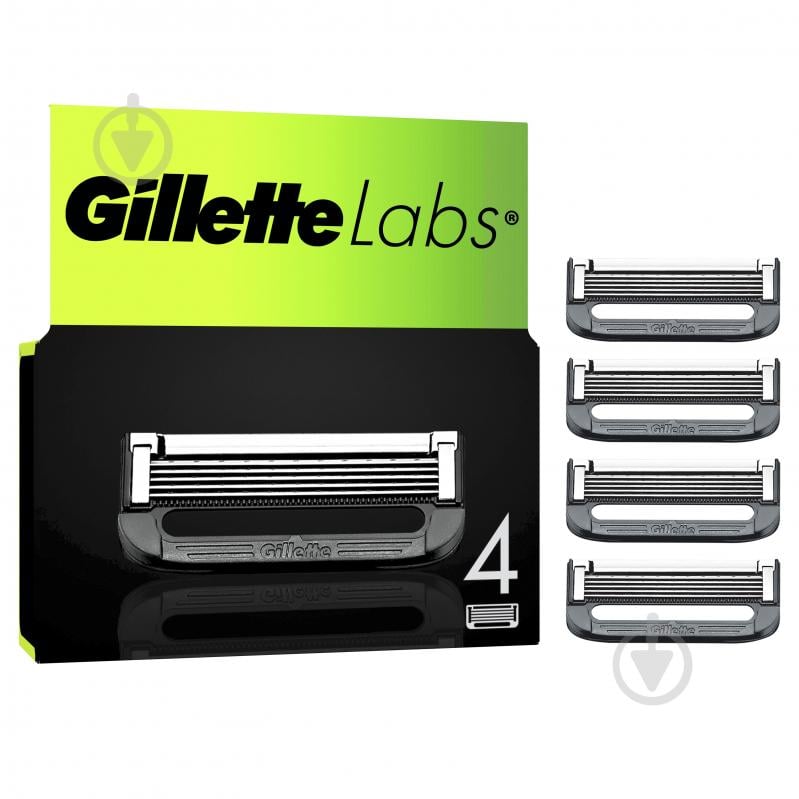 Сменный картридж GILLETTE Labs 4 шт. - фото 1 Сменный картридж GILLETTE Labs 4 шт. - фото 1