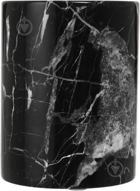 Стакан Sensio Marble 8x8х10 см черный - фото 2