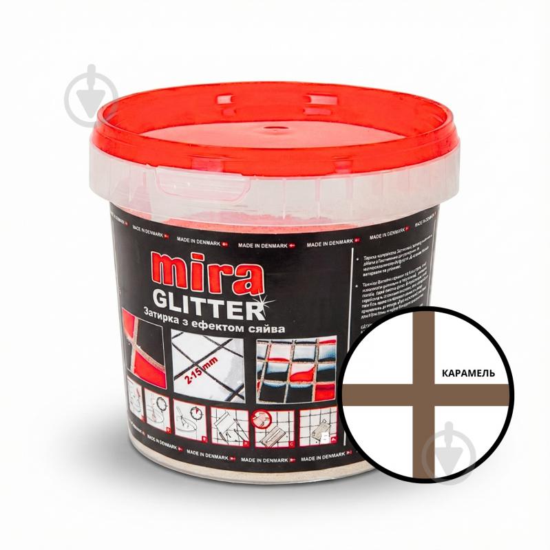 Затирка для плитки Mira Glitter copper 1 кг карамель - фото 1