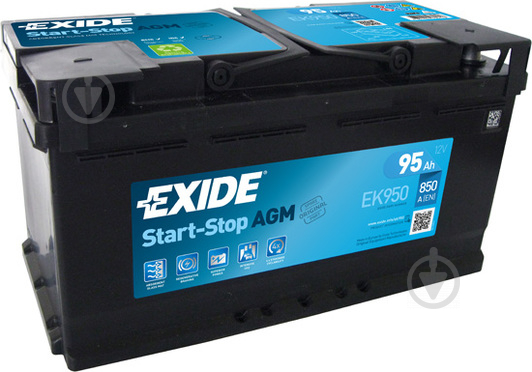 ᐉ Аккумулятор автомобильный EXIDE Start-Stop AGM 95Ah 850A 12V EK950 ...