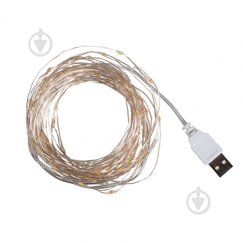 Электрогирлянда YES! Fun Нить на медной проволоке LED разноцветная статическая 100 ламп 10 м (975037) - фото 2
