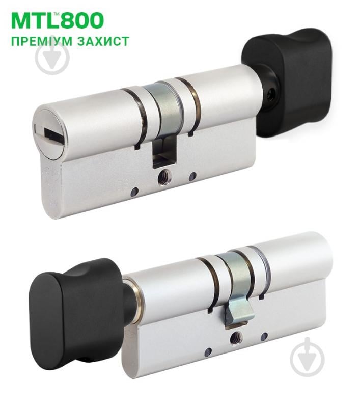 Цилиндр Mul-T-Lock MTL800/MT5+ 40x50 ключ-вороток 90 мм черный - фото 2