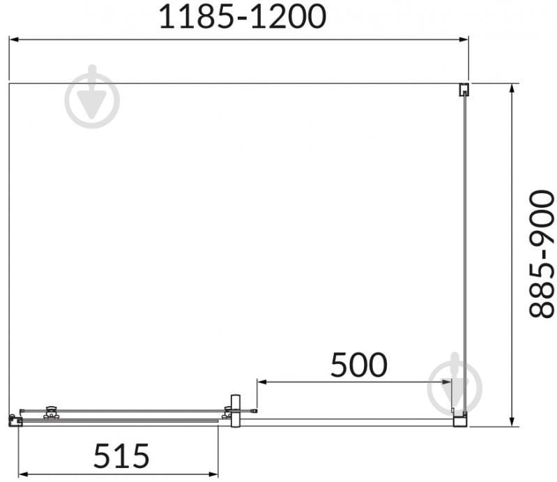 Душове огородження Cersanit Brasco 120x90x190 см S168-014 - фото 4