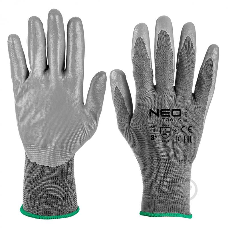 Рукавички NEO tools з покриттям поліуретан M (8) 97-646K - фото 1 Рукавички NEO tools з покриттям поліуретан M (8) 97-646K - фото 1