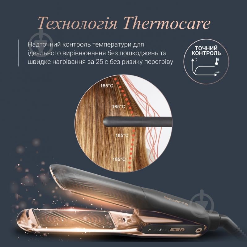 Випрямляч для волосся Rowenta Thermocare Ultimate Experience SF8120F0 - фото 3 Випрямляч для волосся Rowenta Thermocare Ultimate Experience SF8120F0 - фото 3