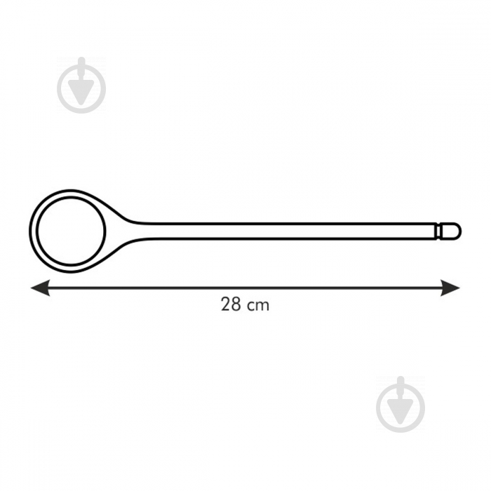 Ложка дерев'яна кругла 28 см Woody 637305 Tescoma - фото 2