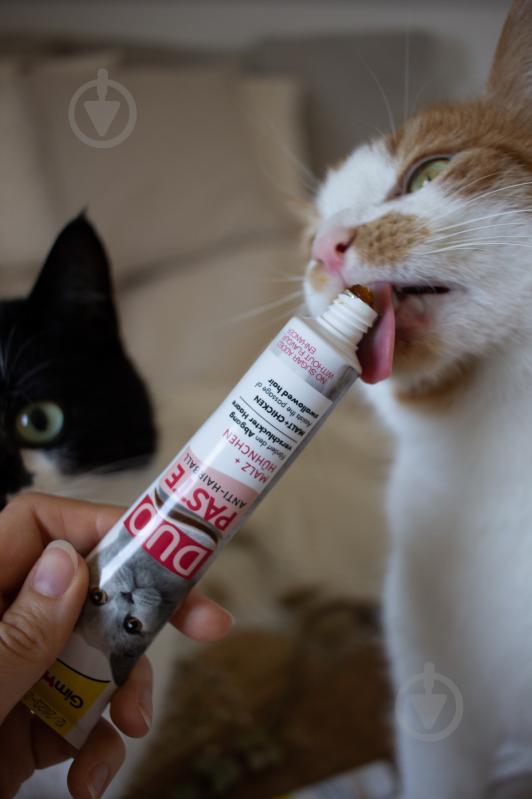 Ласощі GimCat паста для котів з чутливим травленням DUO PASTE Anti-hairball мальт та курка 50 г G-427201 - фото 4