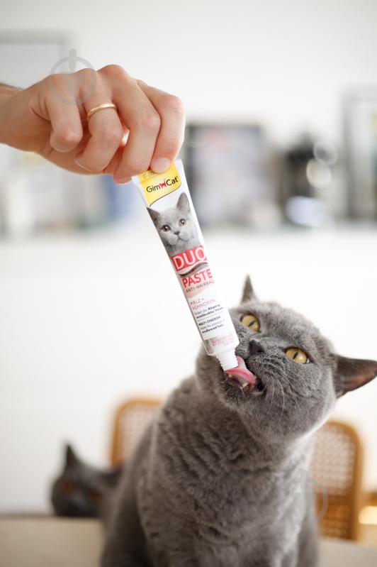 Ласощі GimCat паста для котів з чутливим травленням DUO PASTE Anti-hairball мальт та курка 50 г G-427201 - фото 5