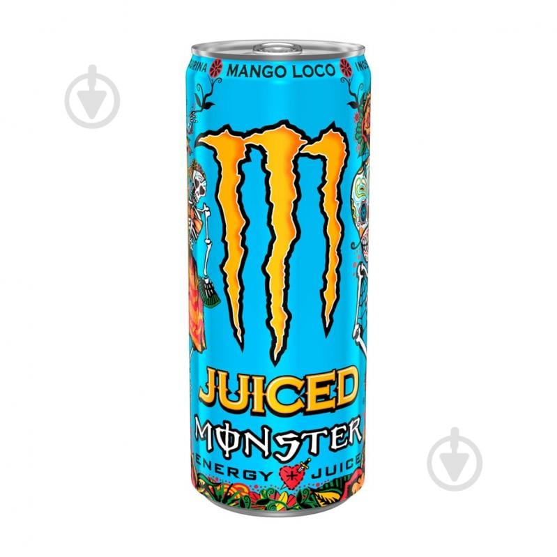 Энергетический напиток Monster Energy Напиток энергетический безалкогольный сильногазированый Mango Loco Monster Energy ж/б 355мл 0,355 л (Напій енерг ManLoco Monster Energy 355мл) - фото 1