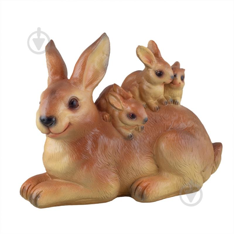 Фігура садова Decoline Сім'я зайців 16х33х24,5 см F5046(P) - фото 1 Фігура садова Decoline Сім'я зайців 16х33х24,5 см F5046(P) - фото 1