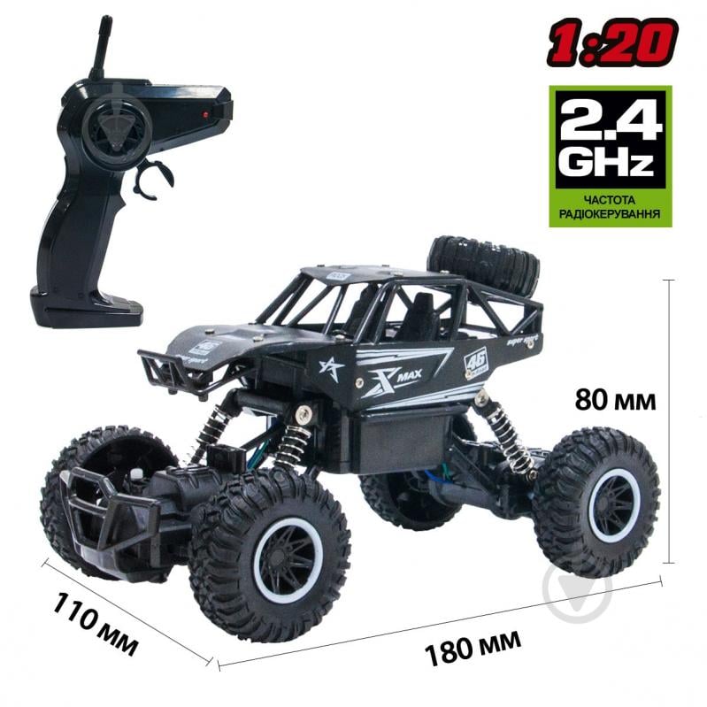 Машинка на р/у Sulong Toys OFF-ROAD Crawler Rock Sport черный 1:20 SL-110AB - фото 6