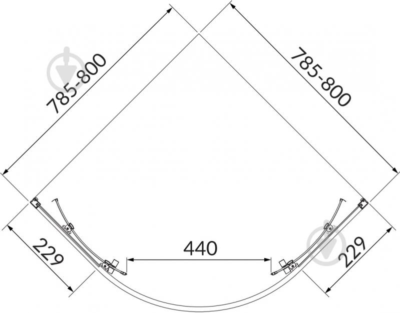 Душове огородження Cersanit Brasco 80X80X190 см S168-001 - фото 3