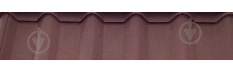 Металлочерепица матовая Strimex Фора 1,17x1,51 м RAL 8017 шоколад - фото 2