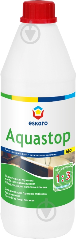 Грунтовка фунгицидная Eskaro Aquastop Bio концентрат 1:3 0.5 л - фото 1