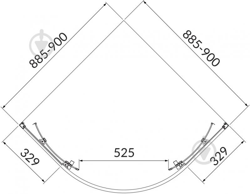 Душове огородження Cersanit Brasco 90х90х190 см S168-004 - фото 4