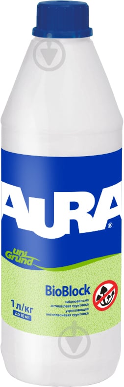 Грунтовка фунгицидная Aura® UniGrund BioBlock антиплесневая 1 л - фото 1