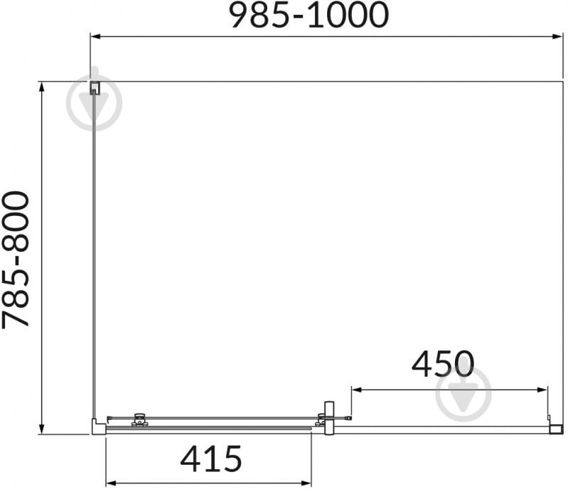 Душове огородження Cersanit Brasco 100x80x190 см S168-013 - фото 4