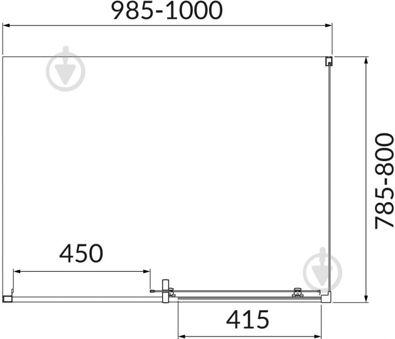 Душове огородження Cersanit Brasco 100x80x190 см S168-013 - фото 5