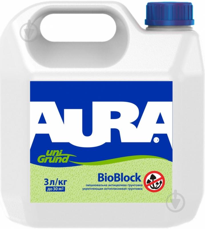 Ґрунтовка фунгіцидна Aura UniGrund BioBlock антицвілева 3 л - фото 1