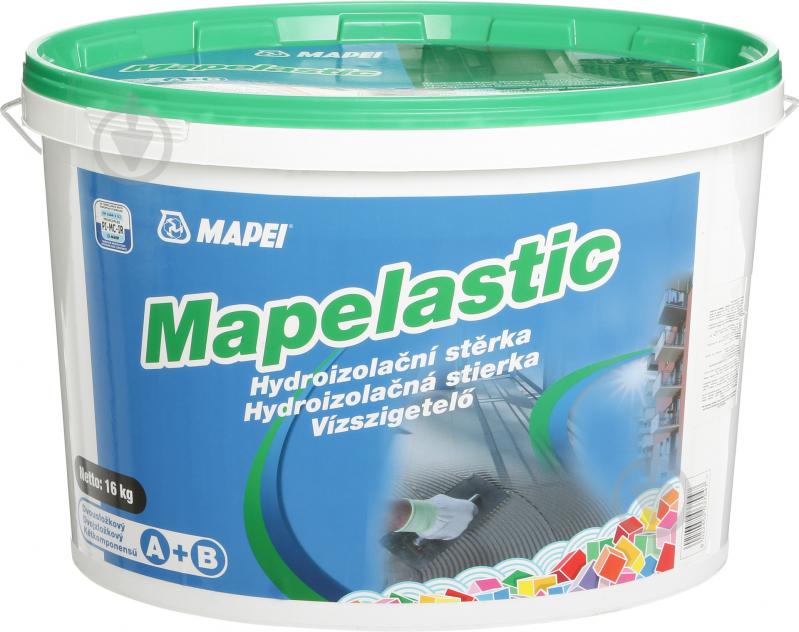 Гідроізоляційна суміш Mapei Mapelastic A+B 16 кг - фото 1