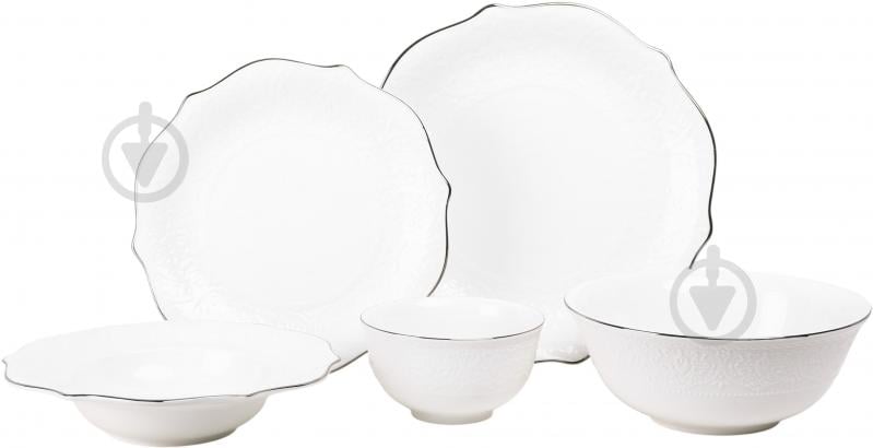 Сервіз столовий Fiora Jardin Platine на 6 персон 25 предметів - фото 6 Сервіз столовий Fiora Jardin Platine на 6 персон 25 предметів - фото 6