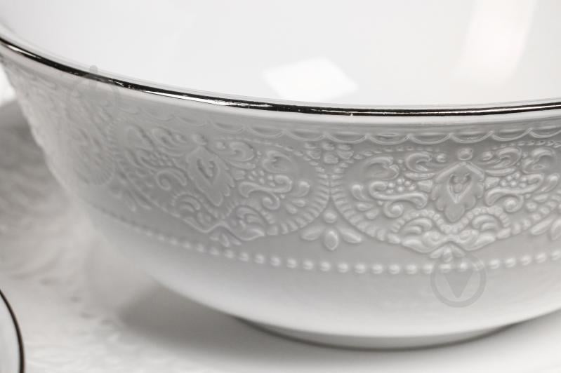 Сервіз столовий Fiora Jardin Platine на 6 персон 25 предметів - фото 4 Сервіз столовий Fiora Jardin Platine на 6 персон 25 предметів - фото 4