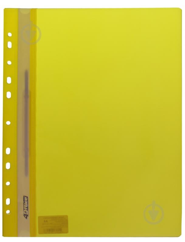 Скоросшиватель А4 100/140 мкн 4-240 yellow 4Office - фото 1 Скоросшиватель А4 100/140 мкн 4-240 yellow 4Office - фото 1