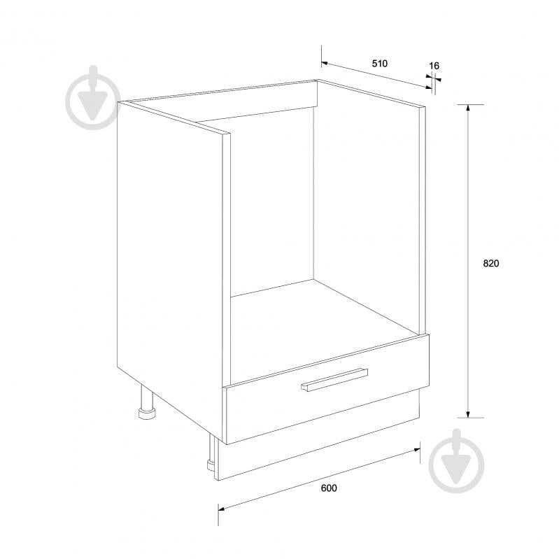 Тумба нижня під духовку Аліна НД 60/85 дуб сонома/дуб сонома Сокме - фото 3
