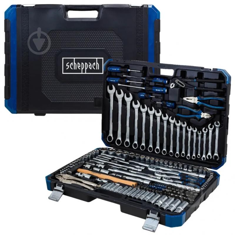 Набор ручного инструмента Scheppach 1/4''3/8''1/2'' 180 шт. SCH-41802-5 - фото 2 Набор ручного инструмента Scheppach 1/4''3/8''1/2'' 180 шт. SCH-41802-5 - фото 2