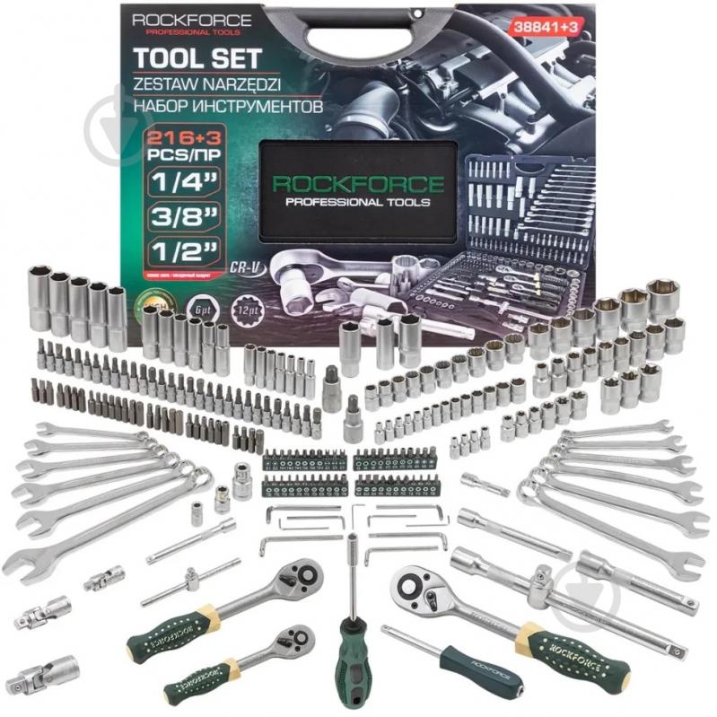Набор ручного инструмента ROCKFORCE 216+3 пр. RF-38841+3 - фото 1