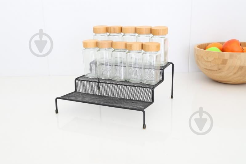 Полиця Flamberg Premium для спецій Fernie 26.5х24х12 см чорний DS15117BK - фото 8 Полиця Flamberg Premium для спецій Fernie 26.5х24х12 см чорний DS15117BK - фото 8