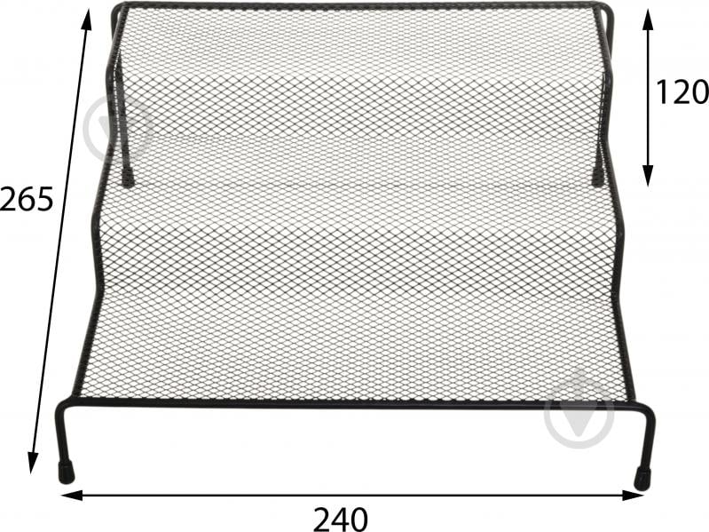 Полиця Flamberg Premium для спецій Fernie 26.5х24х12 см чорний DS15117BK - фото 2 Полиця Flamberg Premium для спецій Fernie 26.5х24х12 см чорний DS15117BK - фото 2